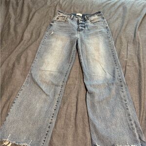 KanCan Violet High Rise Wide Leg Crop